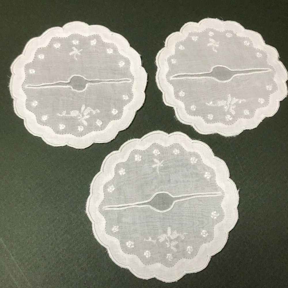 Madeira Wine Footies Stemware Coasters Embroidered